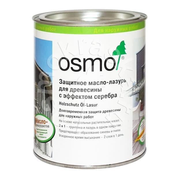 1142 Графит серебро 0,75 л,серия Защитное-масло лазурь Holzschuts Öl-Lasur Effekt